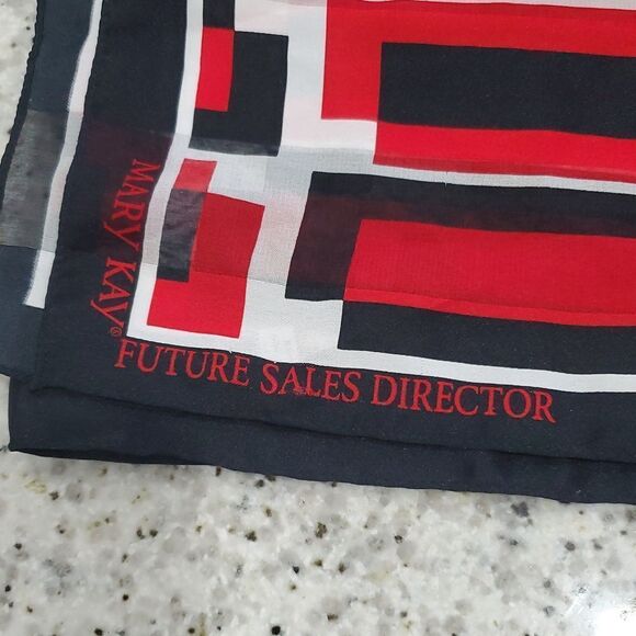 Mary Kay Future Sales Director Red and Black Graphic Scarf - Picture 2 of 4